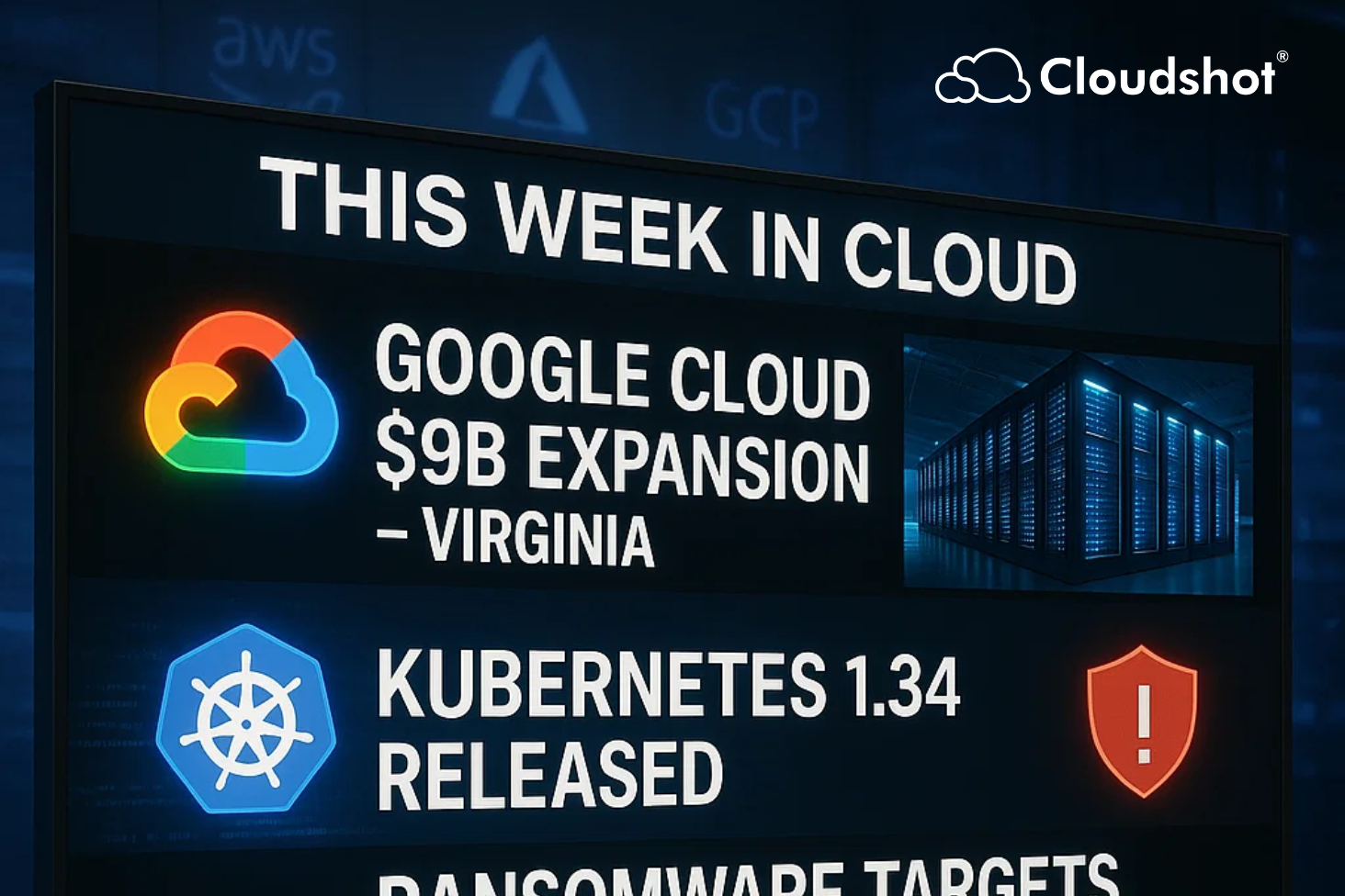 This Week in Cloud: Capacity Surges, Kubernetes 1.34, and Cloud Ransomware Tactics
