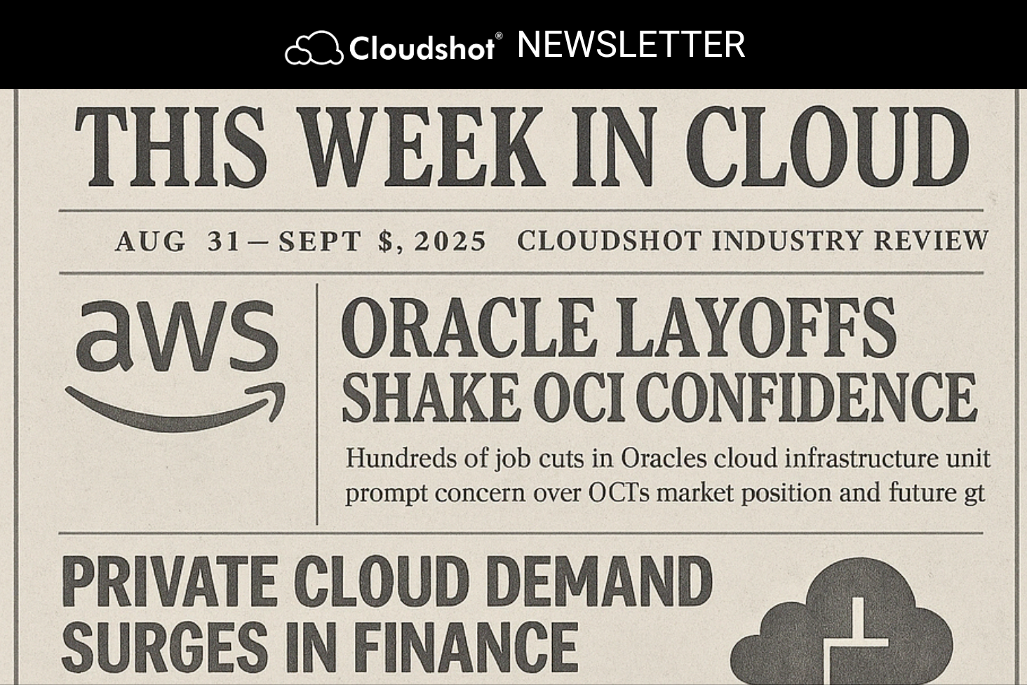 This Week in Cloud: Layoffs, Private Cloud Demand, and a $10B Hyperscaler Deal